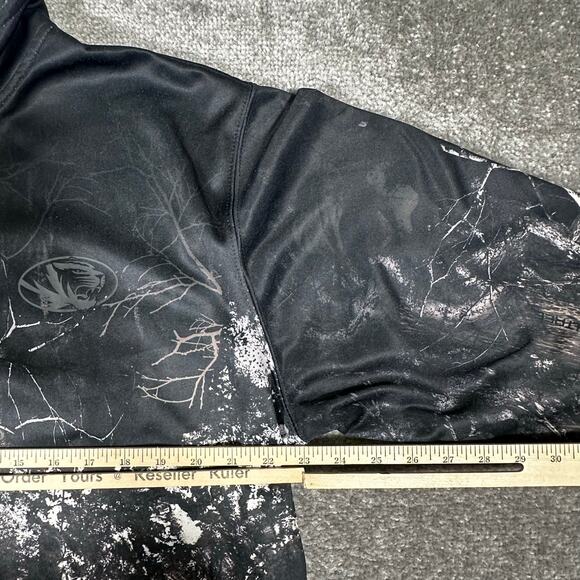 University Of Missouri Camo Realtree Mizzou Large Quarter Zip Longsleeve Sweater - Picture 7 of 8
